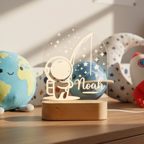 Custom Astronaut Night Light – Personalized LED Lamp for Kids - Picture 8 of 8